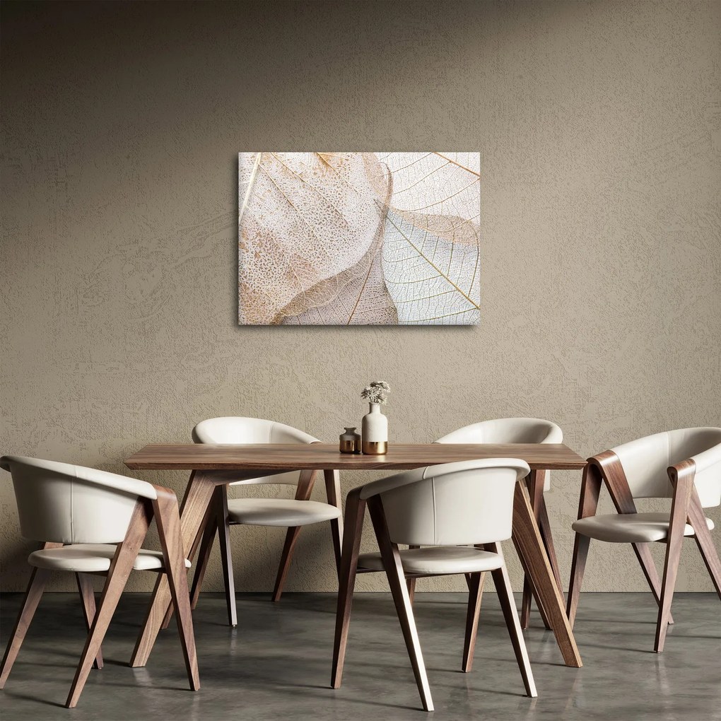 Obraz - Beżowe liście (70x50 cm)