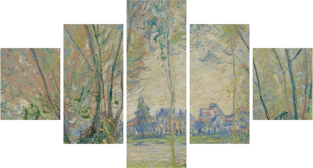 Obraz - Claude Monet, Woman Seated under the Willows, reprodukcje (125x70 cm)