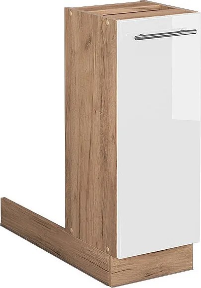 Wyspa kuchenna biały wysoki połysk 30x70x82 fame-line