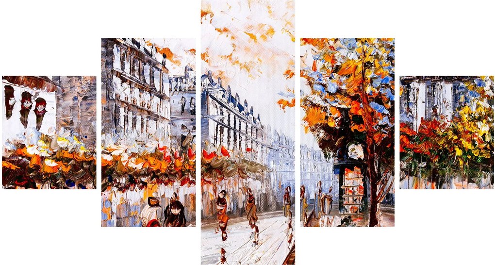 Obraz - Życie w mieście (125x70 cm)