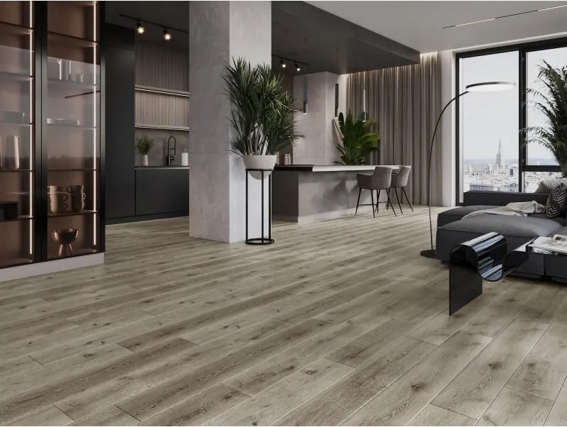 Mexen Kansas panele winylowe 1240 x 182 mm SPC 6,5 mm, podkład IXPE 1,5 mm, 4 V-Fuga, Dąb - F1032-1240-182-505-4V1-01