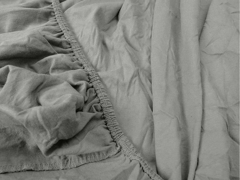Jersey prostěradlo šedé 200 x 220 cm