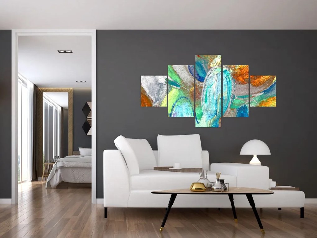 Obraz - Kolorowa abstrakcja (125x70 cm)