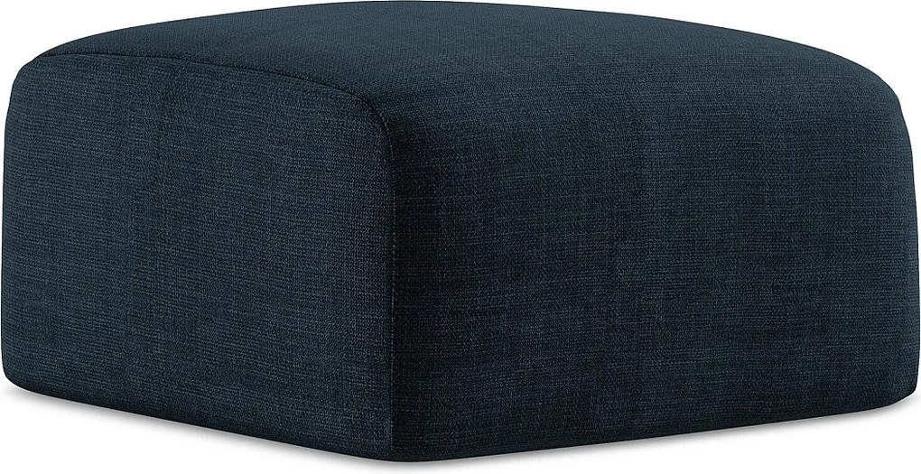 Pufa - z tkaniny strukturalnej - królewski niebieski - LEILA