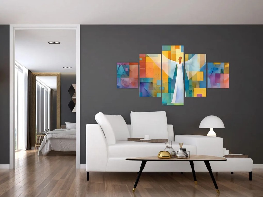 Obraz - Geometryczny anioł (125x70 cm)