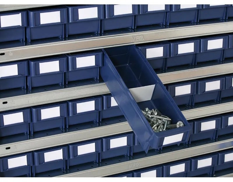 Regał z pojemnikami MAX - 1600 x 400 x 800 mm, 54x boks B