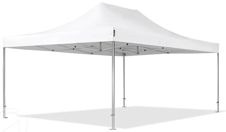 TOOLPORT 4x6 m Namiot Ekspresowy PROFESSIONAL Alu 50 mm, ze ścianami bocznymi, okna panoramiczne , biały - (582245)