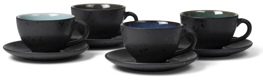 Czarne/ciemnoniebieskie filiżanki zestaw 4 szt. ceramiczne 240 ml Gastro Black/Mix – Bitz