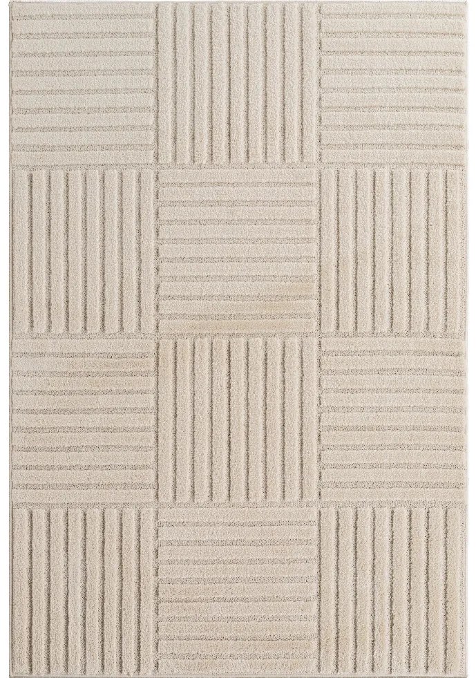 Dywan nowoczesny Art 3D Kwadraty kremowy 80 cm x 150 cm