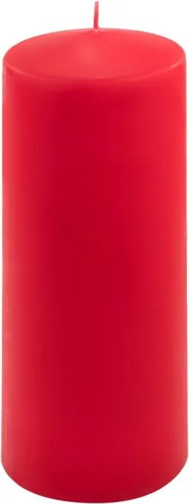 Zestaw świec słupkowych, 20 cm, Ø 7,5 cm, czerwony, 6 sztuk.