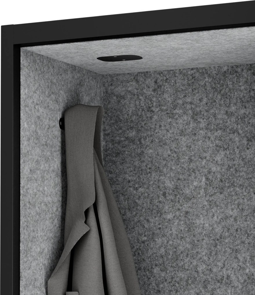 Szafa akustyczna do biura i szkoły Sally MentalBox, 115 x 40 x 185 cm, antracyt/szary