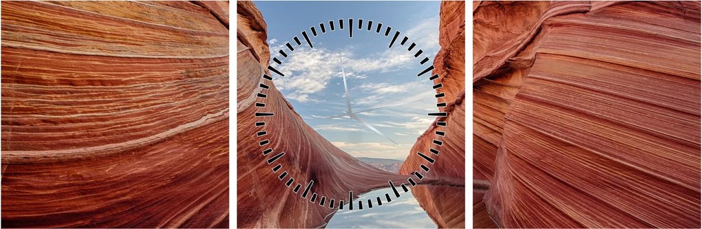 Obraz - Vermilion Cliffs Arizona (z zegarem) (90x30 cm)