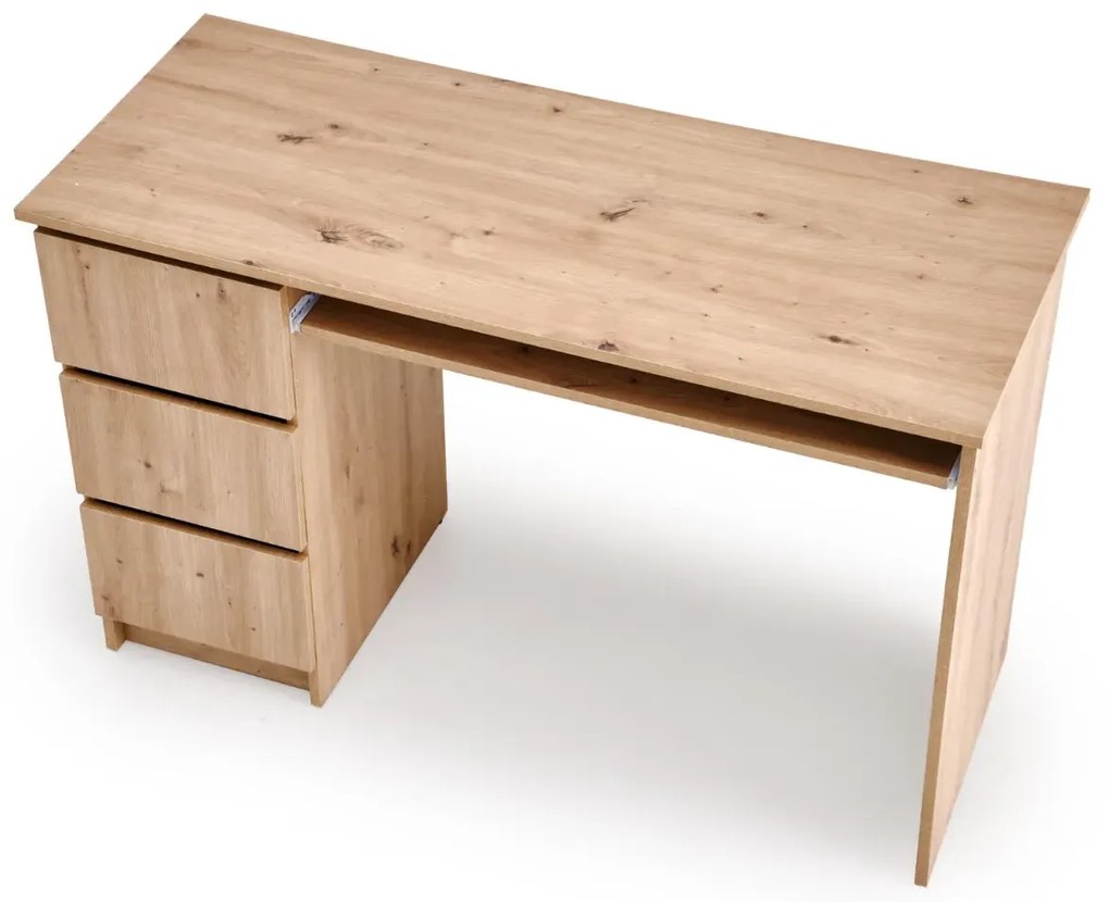 Biurko CINO dąb artisan z szufladami HALMAR