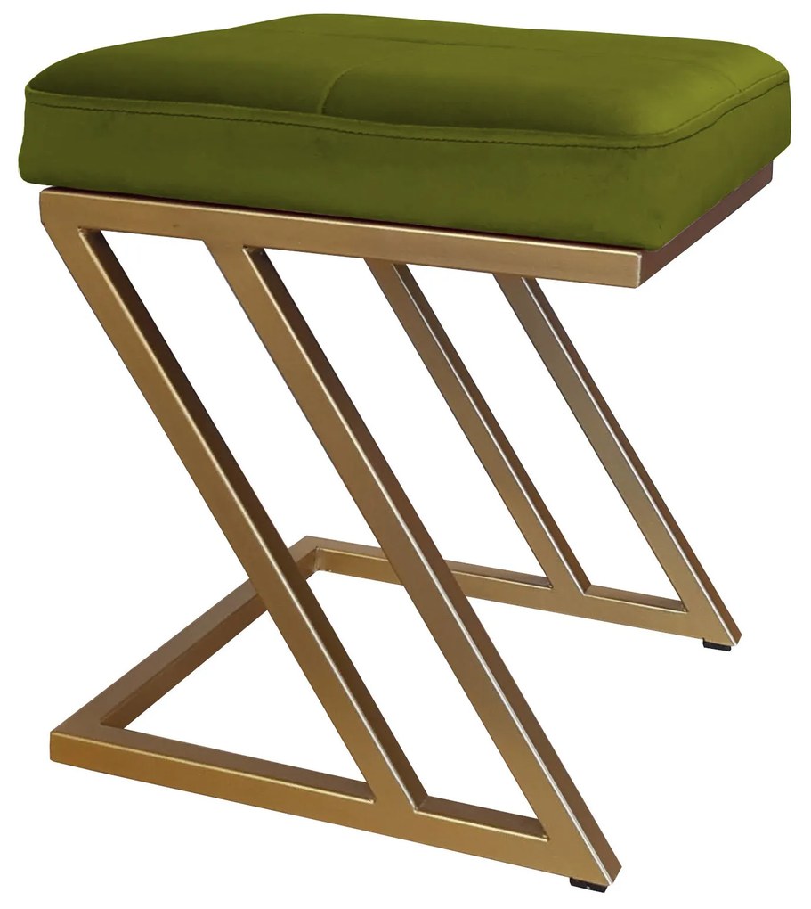 Pufa ZETA LOFT taboret podnóżek podstawa złota BL75