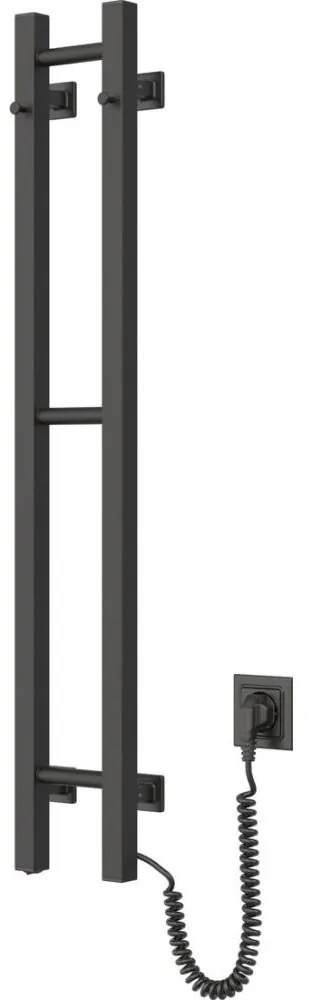 Elektryczna suszarka do ręczników SILOUETTE 187W/230V 101,1 cm IP44 czarny prawy kanciasty