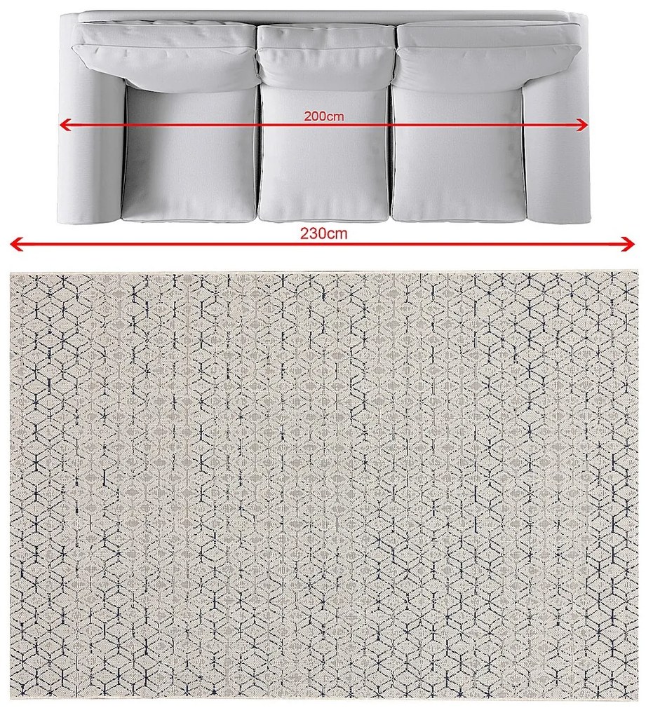Dywan Lineo beige/midnight blue 160x230cm