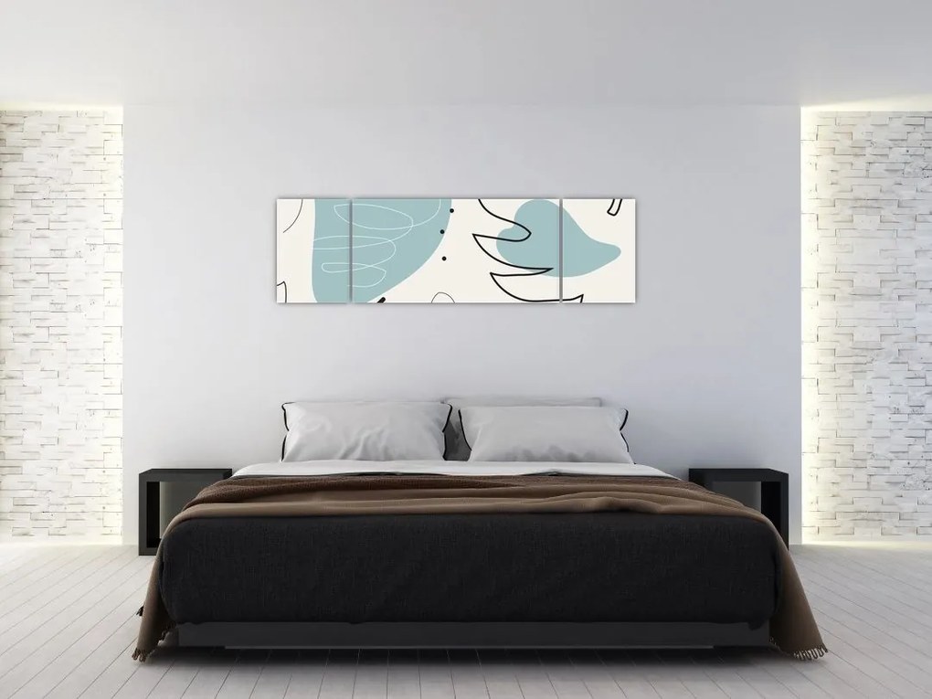 Obraz - ilustracja liścia (170x50 cm)