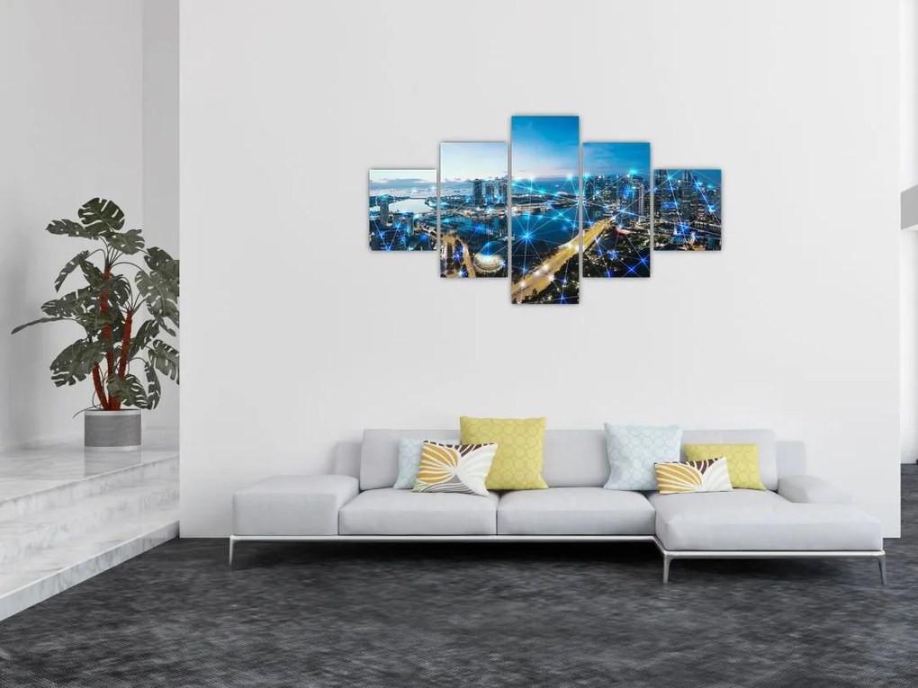 Obraz - Sieć miejska (125x70 cm)