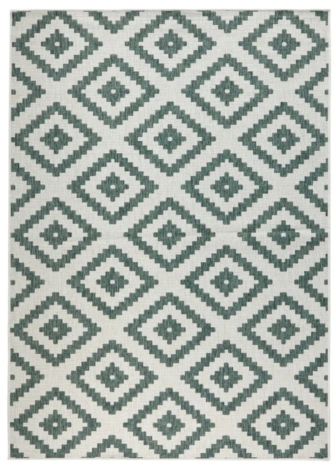 Zielono-kremowy dywan dwustronny NORTHRUGS Malta, 80x150 cm