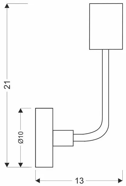 Czarny industrialny kinkiet ścienny z dodatkiem patyny - V137-Vileta