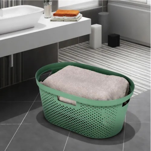 Curver Kosz na czystą bieliznę Infinity 39 l,zielony