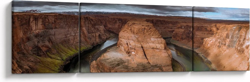 Obraz jeziora na klifie (170x50 cm)