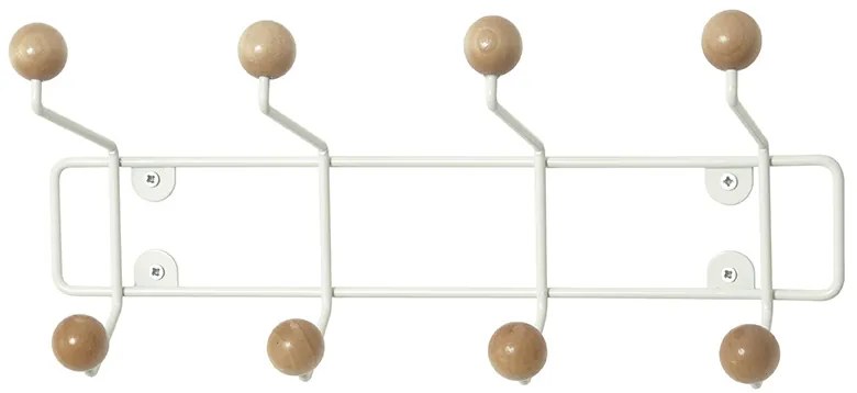 Wieszak na ubrania na ścianę SATURNUS, drewniane gałki, 34 cm