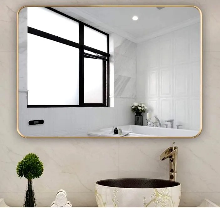 Lustro LOFT 40x60cm M-010 złote ścienne łazienkowe do salonu sypialni loftowe Industrialne minimalistyczne