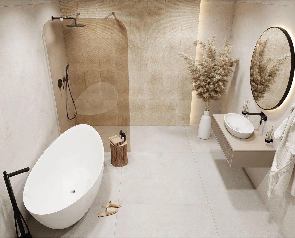 Ścianka prysznicowa WALK IN brązowa 8 mm MOLIS NATURE brown square MASSI I Różne rozmiary : Kolor profili kabiny - złoty szczotkowany, Szerokość ścianki - 90 cm , Typ montażu - WALK in FIX (Do ściany)