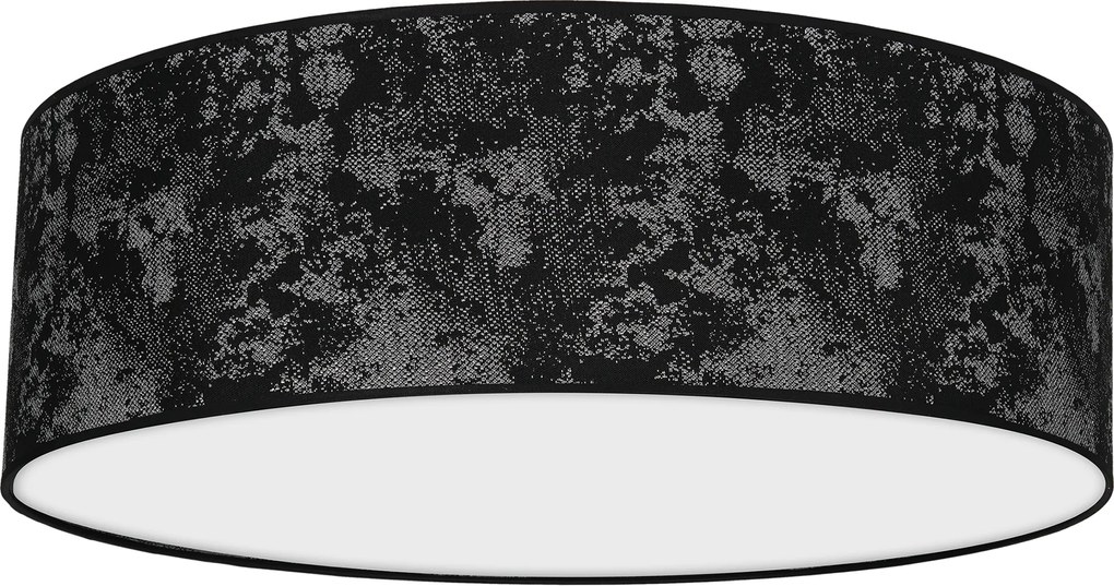Lampa Sufitowa, czarna, okrągła SATINO SILVER 3xE27 Ø60cm