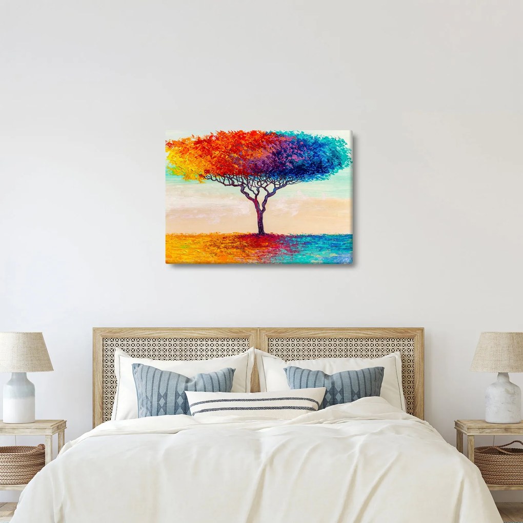 Obraz malowanego drzewa (70x50 cm)