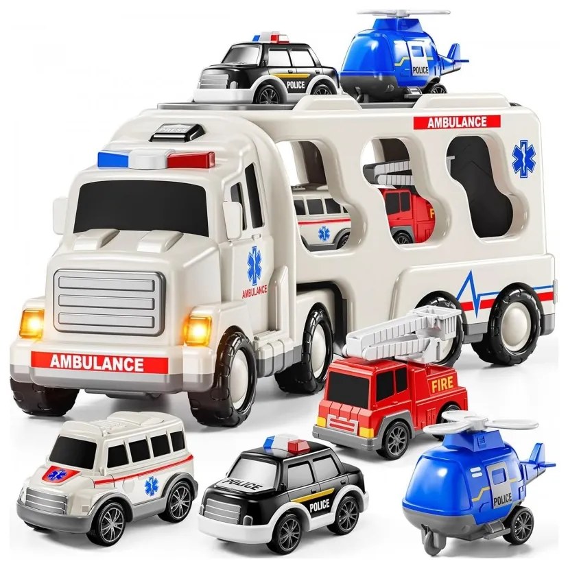 Woopie laweta drogowa zestaw 5 aut - ambulans