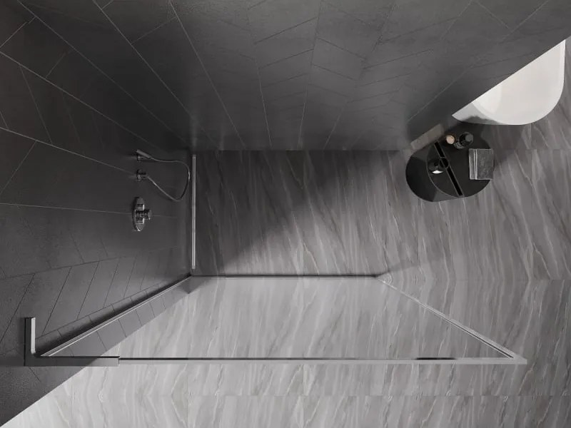 Mexen Kioto-XF L ścianka prysznicowa Walk-in z ramką 50 x 202 cm, transparent 10 mm, chrom - 800-050-174-01-00-XF