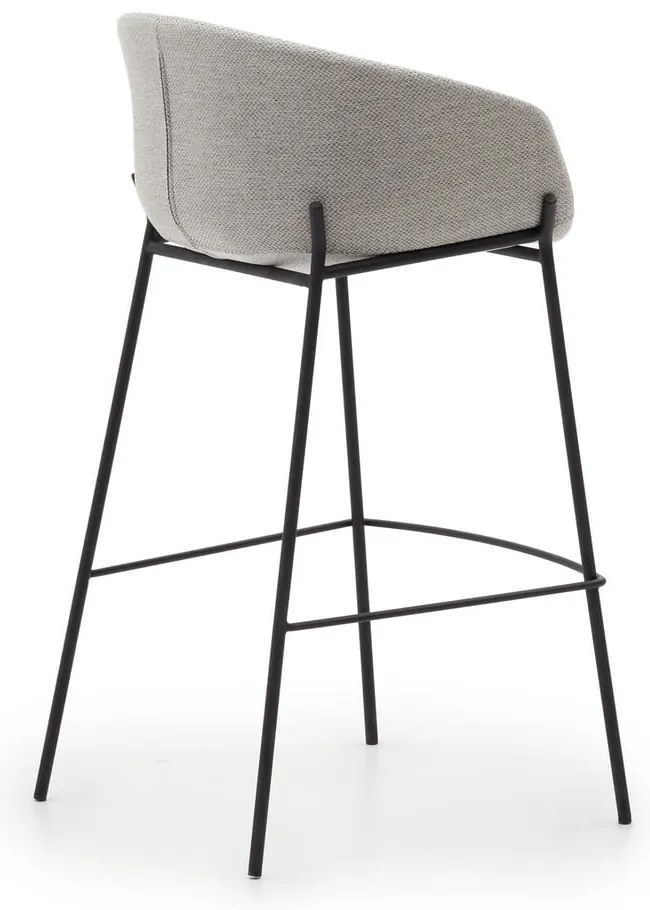 Jasnoszary hoker (wysokość siedziska 75 cm) Yvette – Kave Home