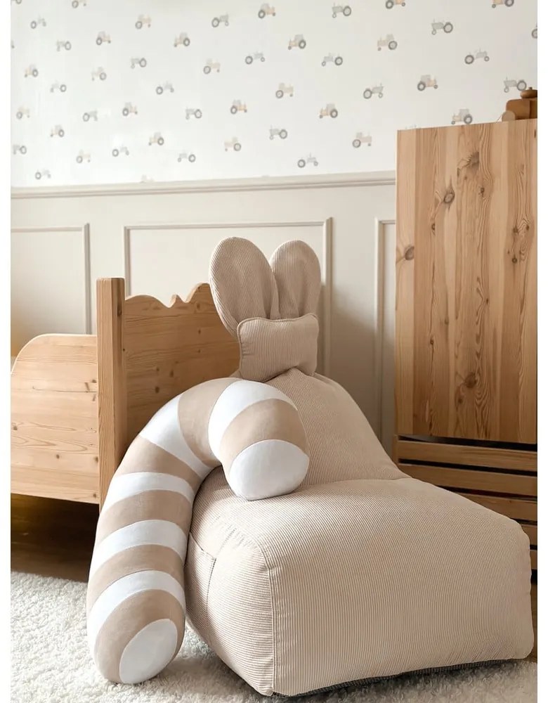 Beżowy dziecięcy worek do siedzenia Funny Bunny – The Brooklyn Kids