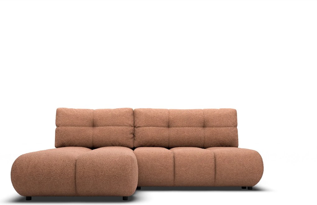 Masseno Narożnik CORSO z funkcją spania i pojemnikiem na pościel Narozniki L, Rozkładana sofa - Ceglasty, NOW OR NEVER 54