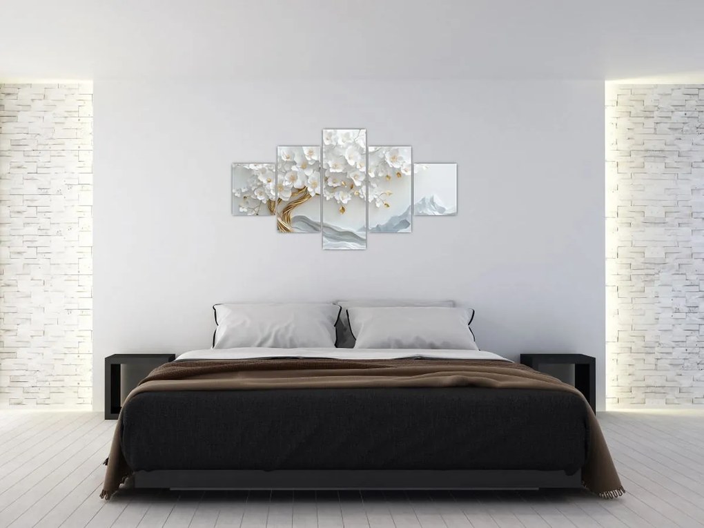 Obraz – Eleganckie drzewo życia 3D (125x70 cm)