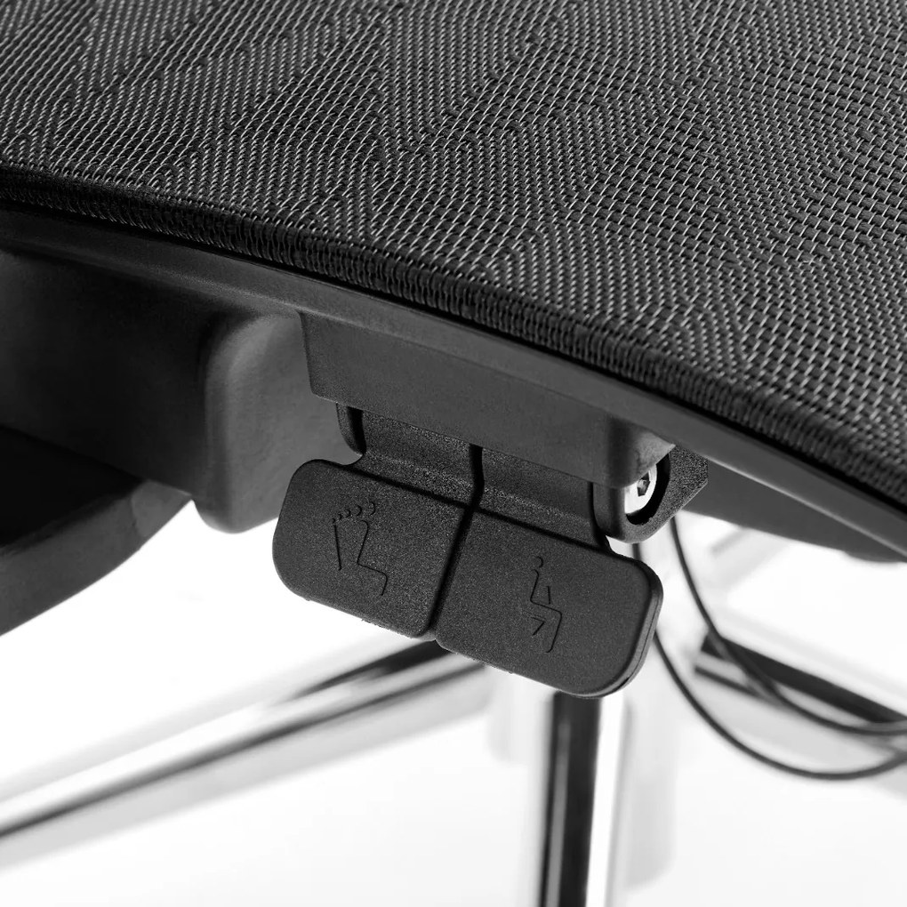 Fotel siatkowy do pracy przy komputerze Herta, zgodny z normą BHP