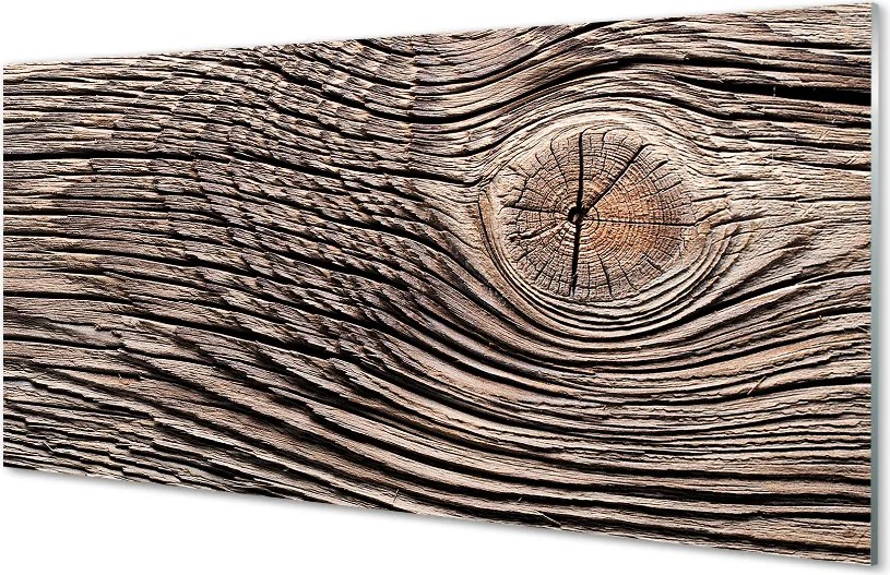 Panel szklany do Kuchni Słoje Drewna w Zbliżeniu