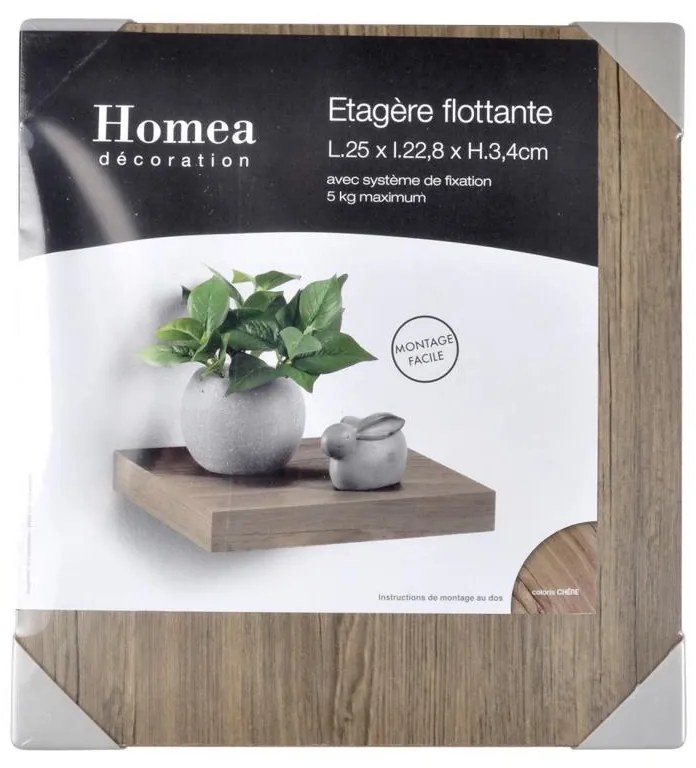 Półka wisząca na ścianę z MDF, dł. 25 cm