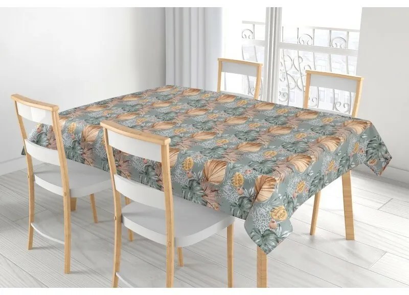 Bellatex Obrus Adéla Monstera, różowożółty, 120 x 140 cm, 120 x 140 cm