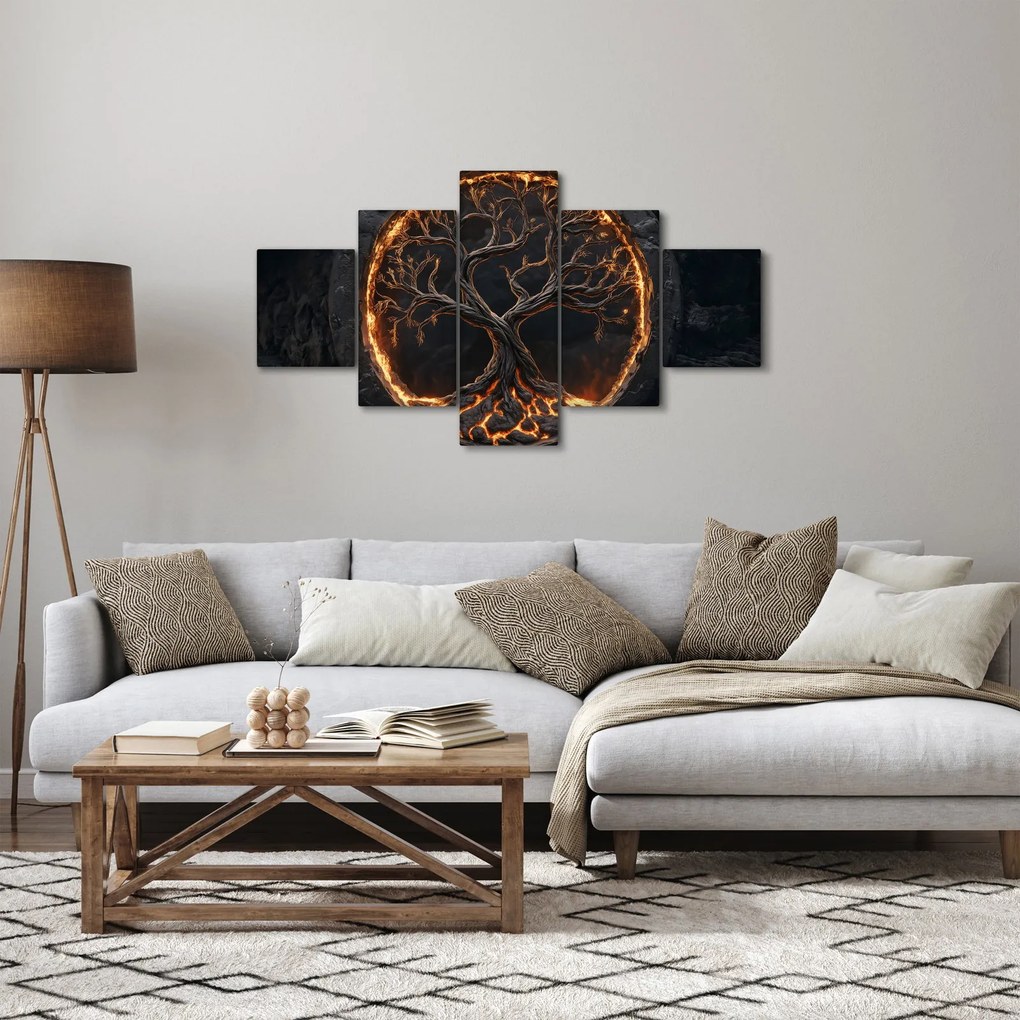 Obraz – Drzewo życia w lawie I. (125x70 cm)