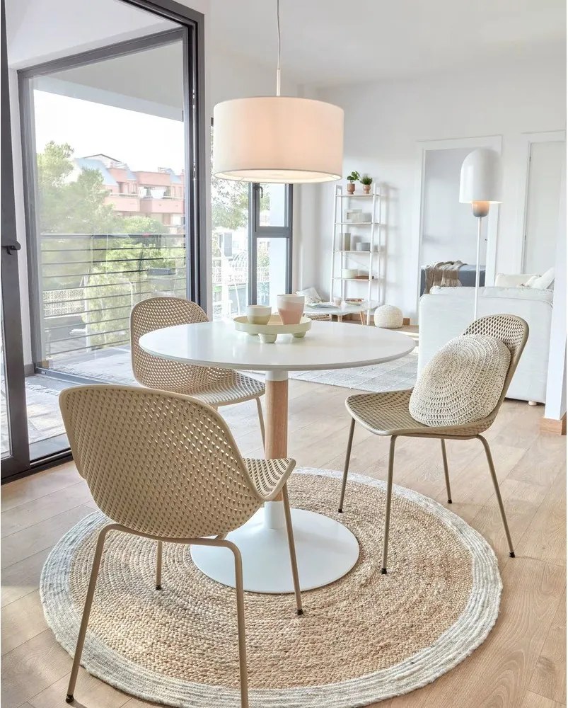 Jasnobrązowe metalowe krzesło ogrodowe Quinby – Kave Home