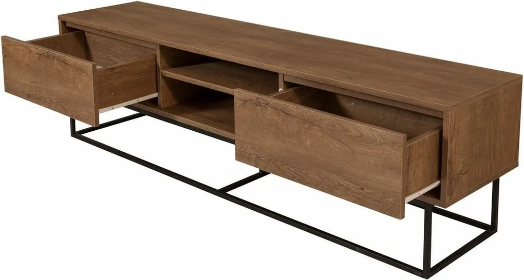 Stolik pod telewizor Rodez Walnut and Black II, L