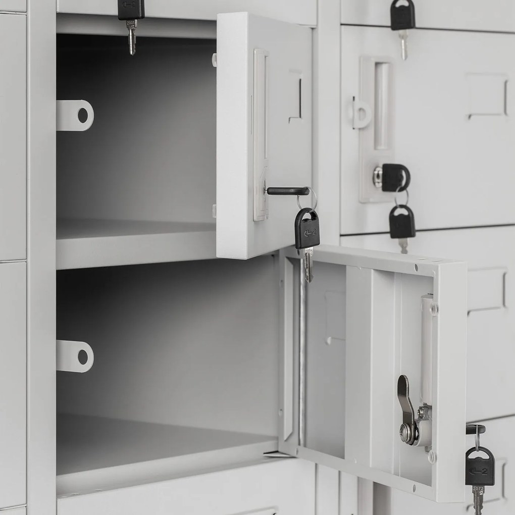 Metalowa szafa depozytowa Oliver 90x45x185 cm szara