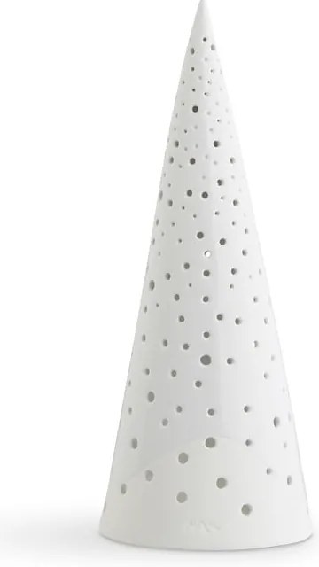 Biały świąteczny świecznik z porcelany kostnej Kähler Design Nobili, wys. 30 cm