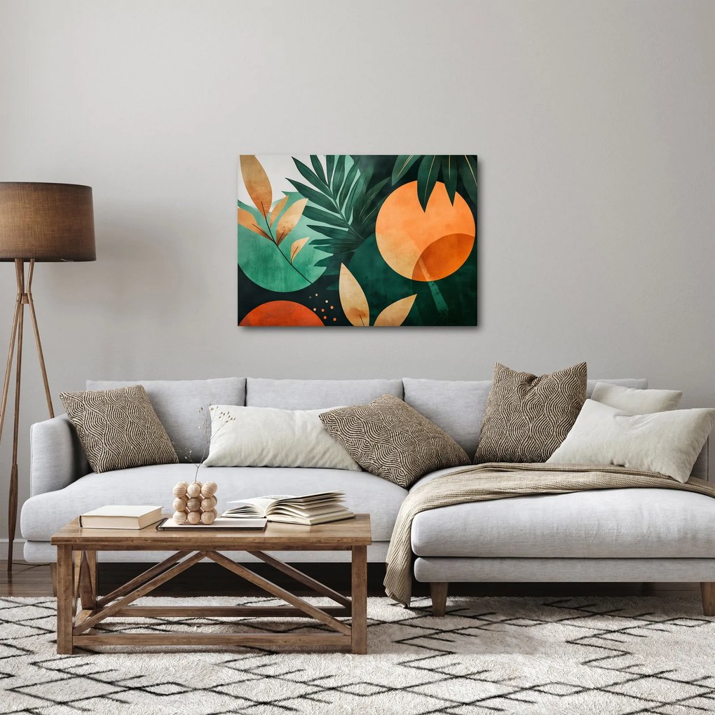 Obraz - Geometryczne motywy naturalne (70x50 cm)