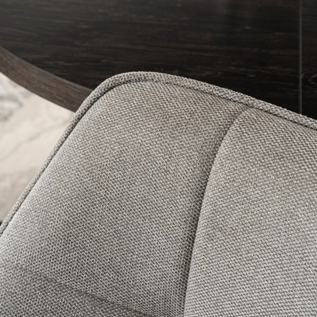 Krzesło Tapicerowane Obrotowe PEONY 2 Szare Nowoczesne Loft