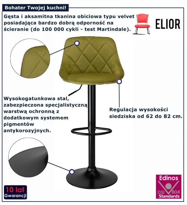 Oliwkowy hoker barowy K2-T28