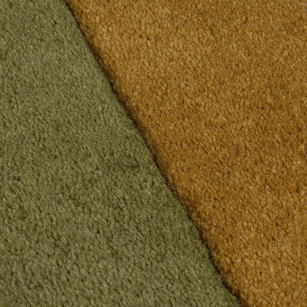 Zielony wełniany dywan tkany ręcznie 150x240 cm Lozenge – Flair Rugs